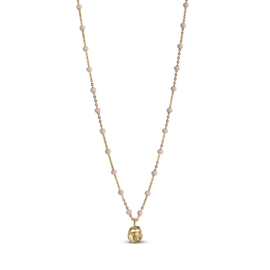 Halsk Der Enamel Copenhagen | Lola Refined Necklace Light Pink