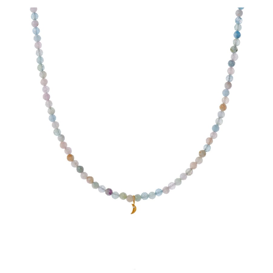 Halsk Der STINE A Jewelry | Soft Pastella With Tres Petit Moon Necklace