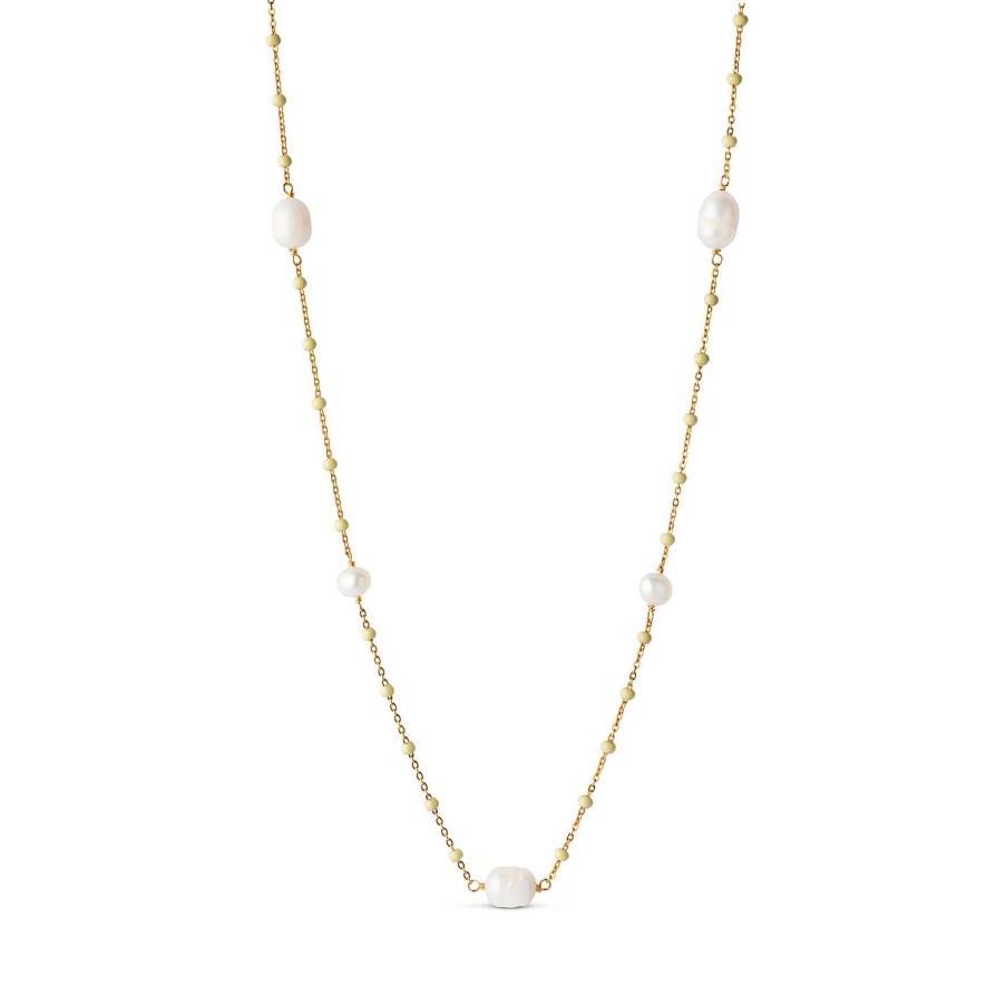 Halsk Der Enamel Copenhagen | Lola Perlita Necklace Lemone Pearl