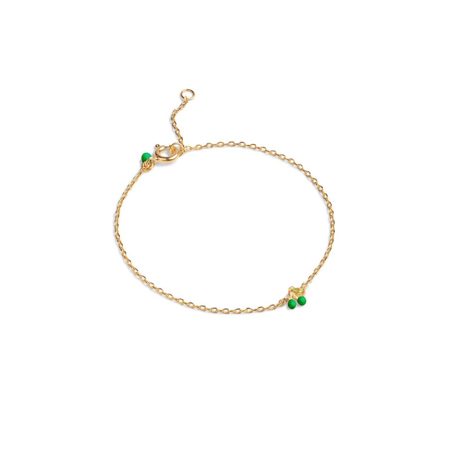 Armb Nd Enamel Copenhagen | Cherry Bracelet Grass Green