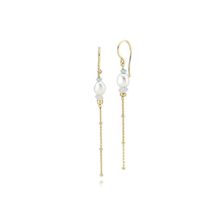 Reringe Sistie | Beach Earrings Blue With Pearl