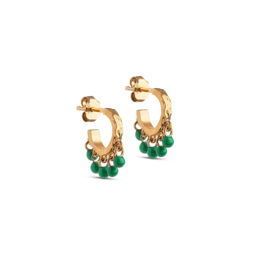 Reringe Enamel Copenhagen | Astrid Earrings Grass Green