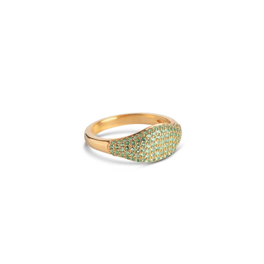 Ringe Enamel Copenhagen | Sparkling Mary Ring - Green