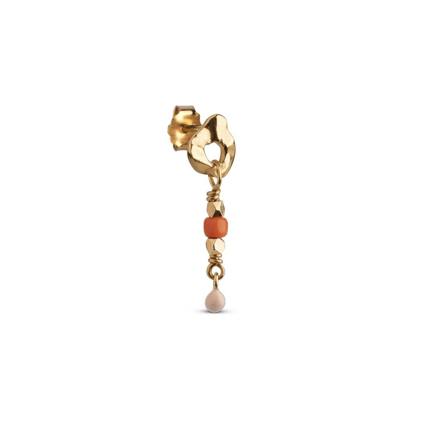 Reringe Enamel Copenhagen | Minna Earring Coral And Peach