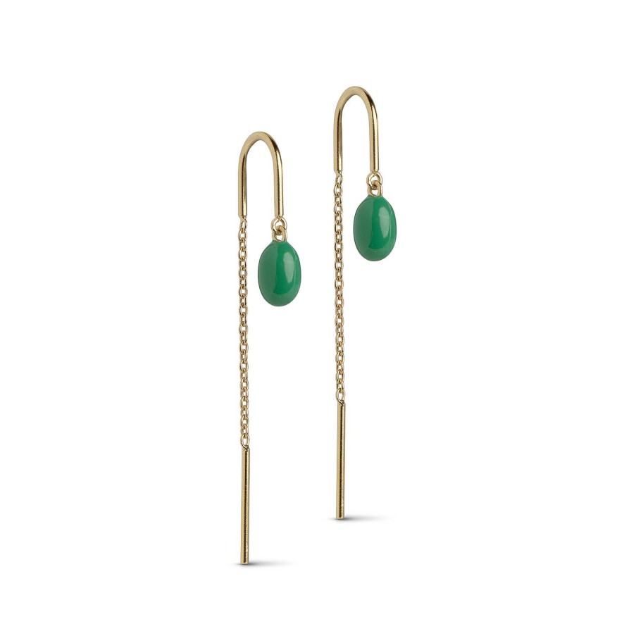 Reringe Enamel Copenhagen | Eleanor Earrings Grass Green