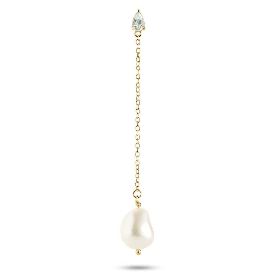 Reringe Carré | Gem Candy Long Chain Earring Aqua