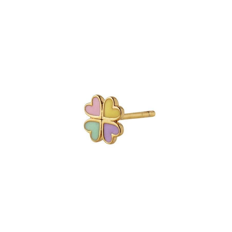 Reringe STINE A Jewelry | Love Heart Clover Enamel Earring