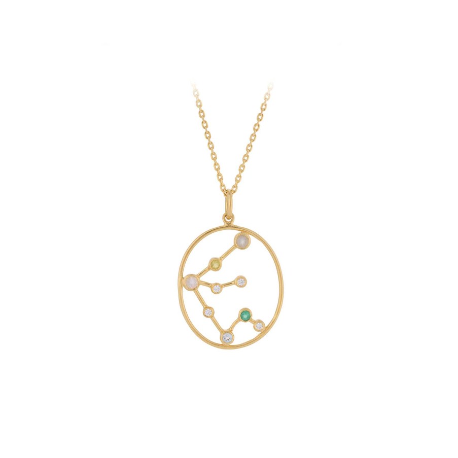 Halsk Der Pernille Corydon | Zodiac Aquarius Necklace - Vandmand (Jan 20 - Feb 18)