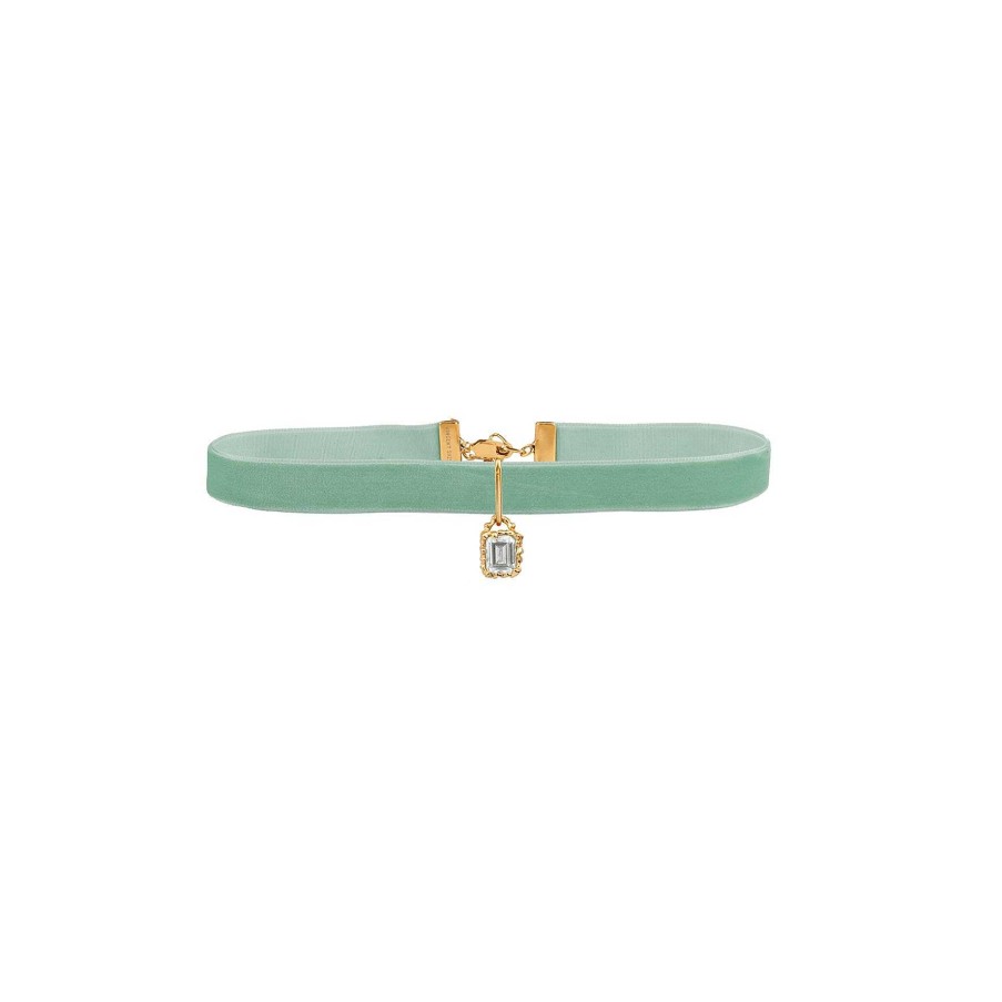 Halsk Der House Of Vincent | String Of Prosperity Necklace Choker Green Amethyst