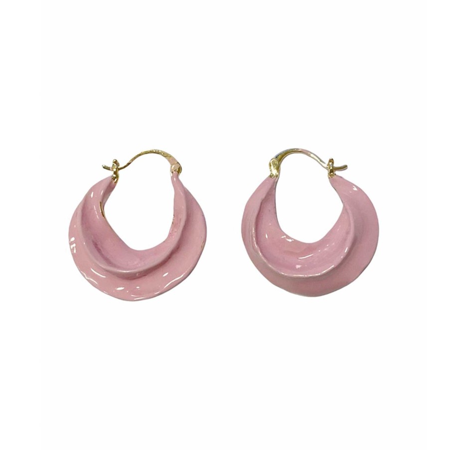 Reringe Pico | Africa Enamel Earrings Baby Pink