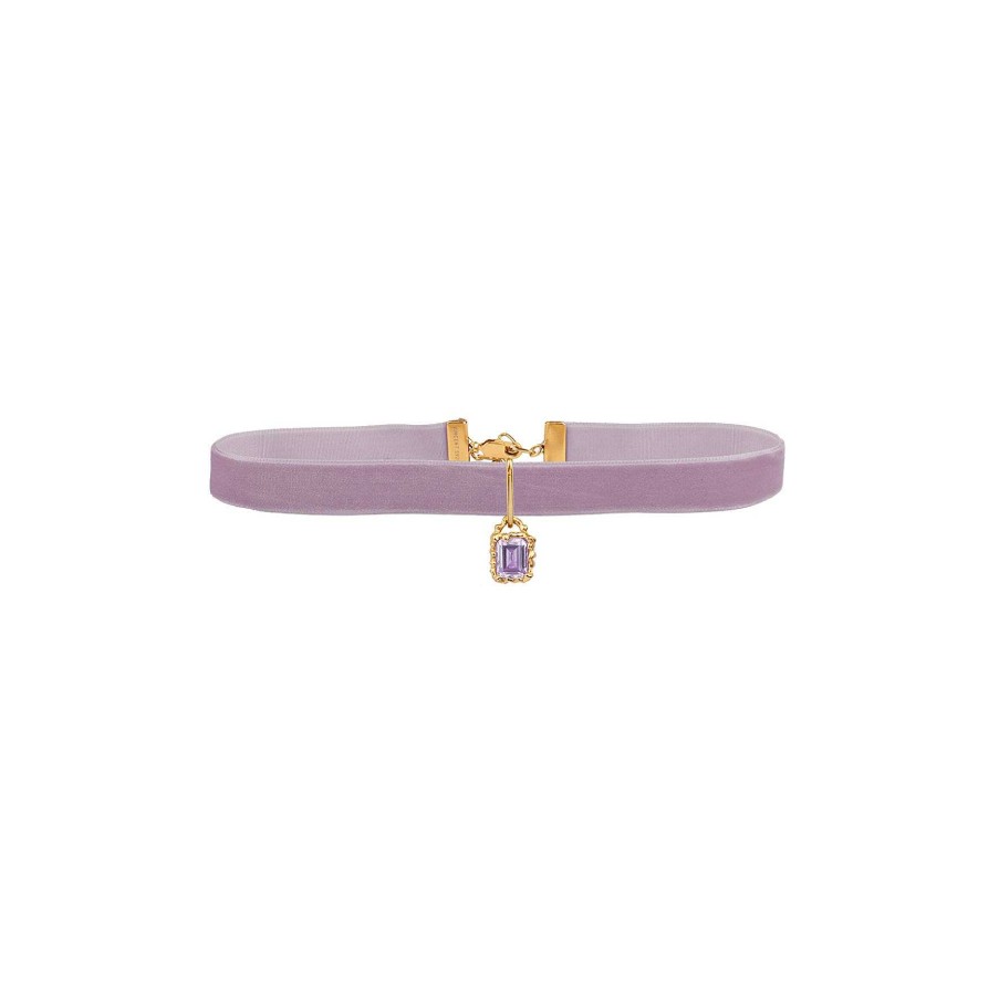 Halsk Der House Of Vincent | String Of Prosperity Choker Necklace Pink Amethyst