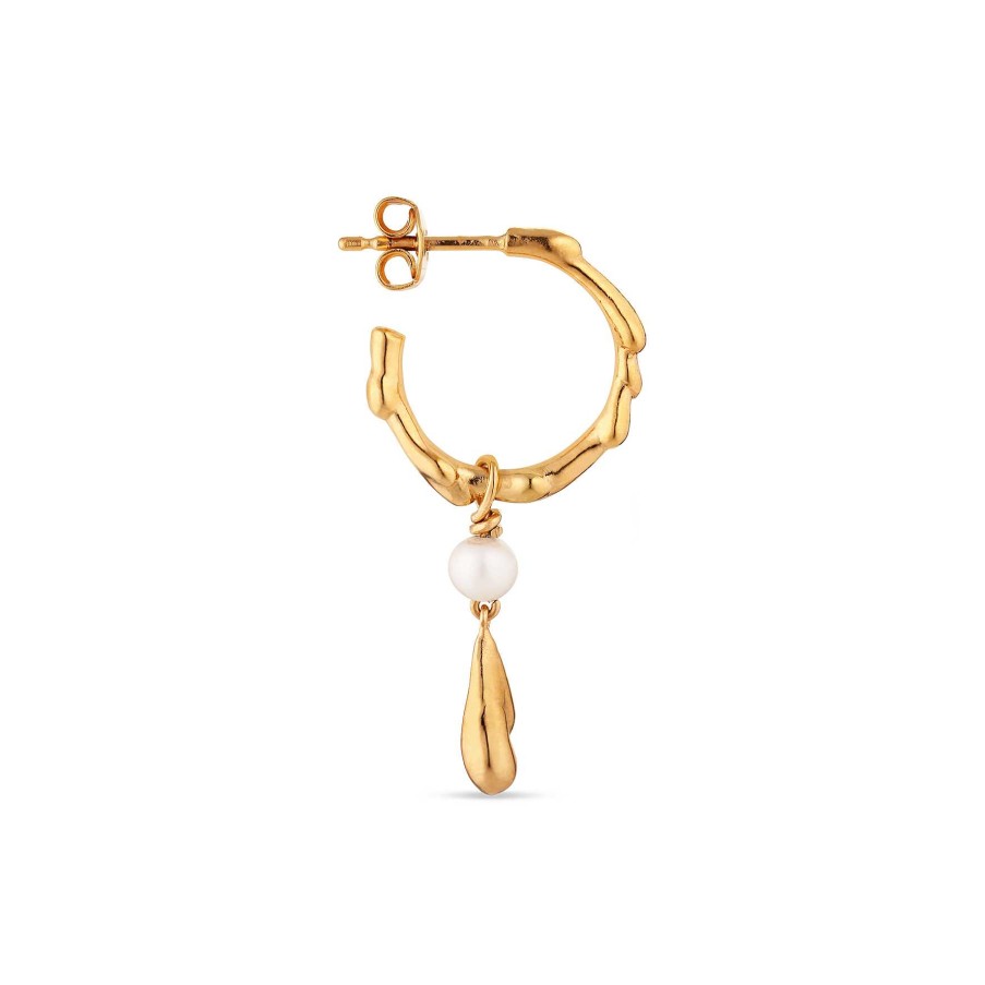 Reringe Jane Kønig | Drippy Hoop With Pearl Drop