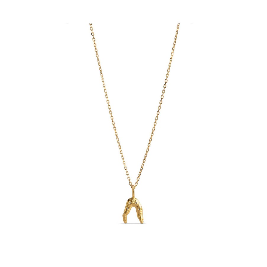 Halsk Der Enamel Copenhagen | Wishbone Necklace Clear