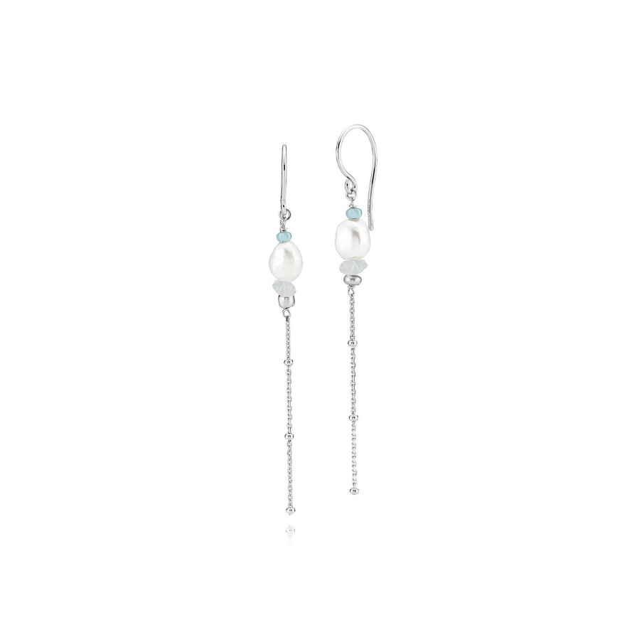 Reringe Sistie | Beach Earrings Blue With Pearl