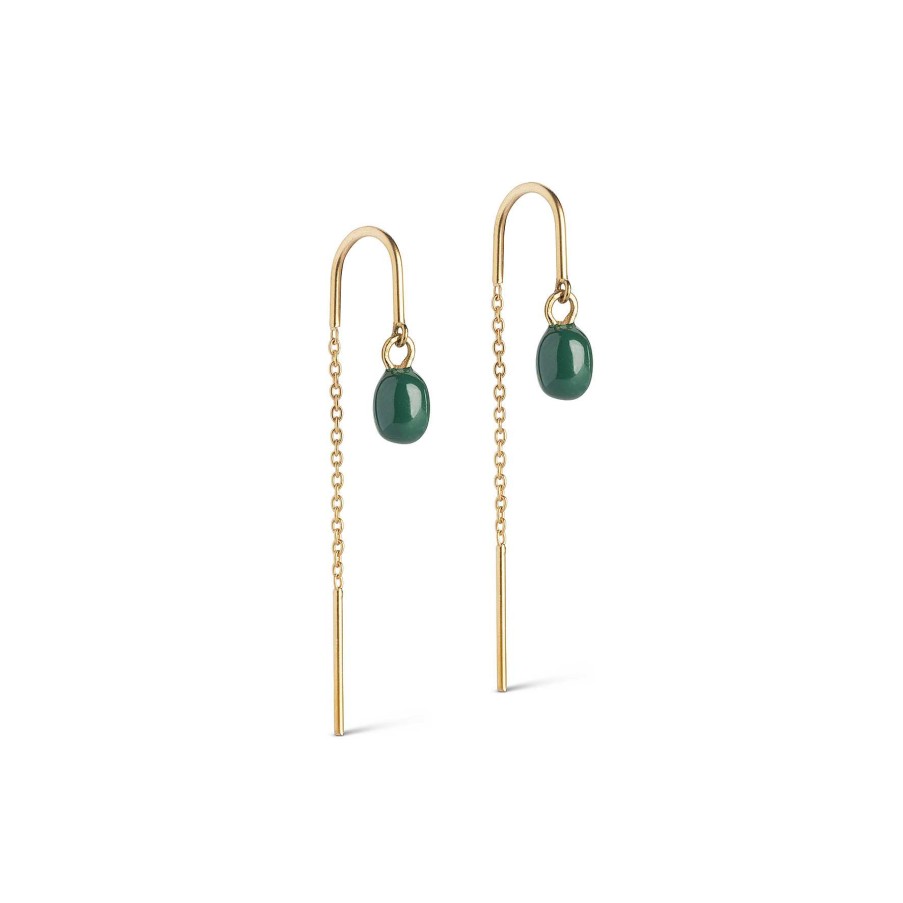 Reringe Enamel Copenhagen | Eleanor Earrings Petrol Green